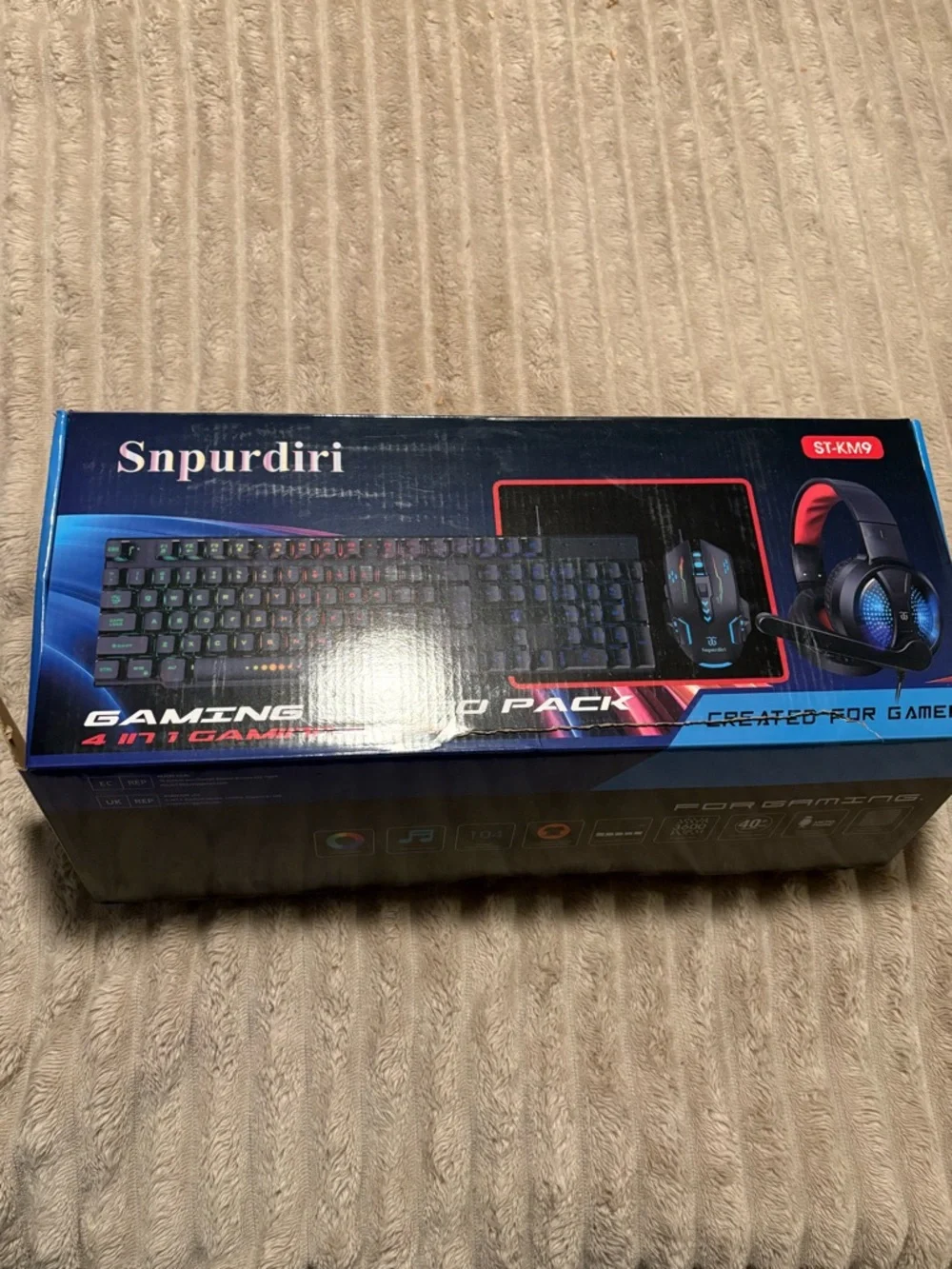 adidas Gaming Keyboard & Headset Set in Black and Blue